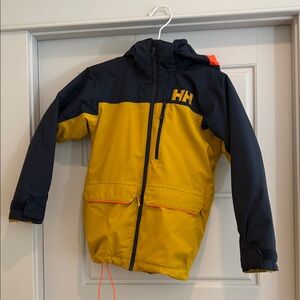 Helly Hansen Mustard and Dark Blue Jacket Boys Size 140 (Age 10)